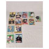 Lot of 13 Vintage Football Cards Featuring Franco Harris, Earl Morrall, and Others