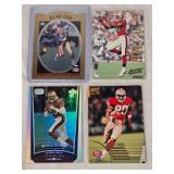 Lot of 4 Jerry Rice Football Cards featuring Action Packed 1995, Pinnacle, Upper Deck All NFL Team, and Encore sets.