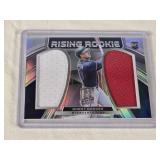 Brent Rooker Rookie 2021 Panini Spectra Rising Rookie Dual Jumbo RC Patch Prizm #RR-BR - Minnesota Baseball Card