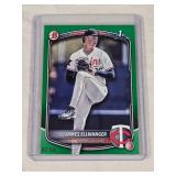 James Ellwanger Rookie 2025 Bowman Green SP #82/99 - Minnesota Twins Baseball Card