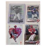 Lot of 26 Minnesota Twins Baseball Cards Featuring Players Like Joe Ryan, Carlos Correa, and Sonny Gray with Special Features Like Rookie and Chrome Cards