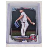 Teilon Serrano Rookie 2025 Bowman Chrome Laser Refractor #BCP-188 - Minnesota Twins Baseball Card