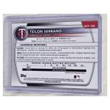 Teilon Serrano Rookie 2025 Bowman Chrome Laser Refractor #BCP-188 - Minnesota Twins Baseball Card