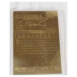 Cal Ripken Jr. 1993 Bleachers Gems of the Game 23KT Gold Card #345/1998 - Baltimore Orioles Baseball Card