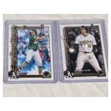 Lot of 2 Nick Kurtz Rookie Cards including Topps Update Series Rookie Debut and Holiday Edition.