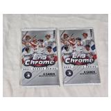 Lot of 2 Unopened Packs of 2021 Topps Chrome Update Series