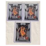 Lot of 3 Ja Morant Rookie Cards from Panini Prizm Set - Murray State University
