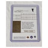 Brett Favre Rookie 1998 SP Authentic Rookie Time Warp Numbered 1640/2000 - Atlanta Falcons Football Card