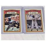 Lot of 2 Baseball Cards Featuring Billy Williams and Willie Stargell Vintage Baseball Cards