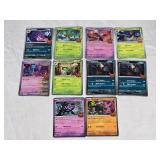 Lot of 10 Pokemon Holo Cards Featuring Gengar, Darkrai, and Other Characters