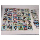 Huge Lot of Vintage Football Cards Featuring Various Players from the 1970s Era Including Teams like Dolphins, Cardinals, and Browns.