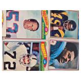 Huge Lot of Vintage Football Cards Featuring Various Players from the 1970s Era Including Teams like Dolphins, Cardinals, and Browns.