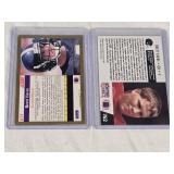 Lot of 2 Brett Favre Rookie Football Cards including 1991 Score and Pro Set Atlanta Falcons.