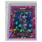 Ken Griffey Jr. 2023 Panini Prizm Pink Cracked Ice #27 - Cincinnati Reds Baseball Card