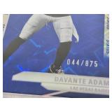 Lot of 2 Numbered Football Cards Featuring Davante Adams and Russell Wilson