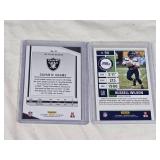 Lot of 2 Numbered Football Cards Featuring Davante Adams and Russell Wilson