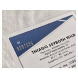 Lot of 5 Numbered Tennis Refractors Featuring Pablo Andujar, John Newcombe, Thiago Seyboth Wild, Alejandro Davidovich Fokina, and Charles Pasarell