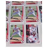 HUGE Lot of 24 Shohei Ohtani Baseball Cards featuring Elites of the Game, Souvenirs, Pitcher/Designated Hitter, and MVP Caliber cards.