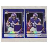 Lot of 2 Aaron Jones Prism Relic Football Cards with Jersey Patch