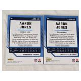 Lot of 2 Aaron Jones Prism Relic Football Cards with Jersey Patch