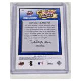 Justin Morneau 2008 Upper Deck Baseball Heroes Game Used Relic and Numbered #35/50 - Minnesota Twins Baseball Card