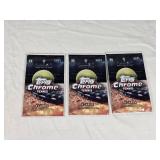 Lot of 3 Unopened Packs of 2021 Topps Chrome Tennis