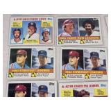 Lot of 15 1984 Leaders Vintage Baseball Cards Featuring Leaders and Notable Players