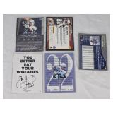 Lot of 5 Emmitt Smith Football Cards including Topps Refractor and Wheaties Promo.