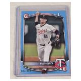 Riley Quick 2025 Bowman Sky Blue SP #BD-23 and Numbered 22/499 - Minnesota Twins Baseball Card