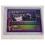Byron Buxton 2025 Topps Chrome Purple Refractor #172 and Numbered 179/250- Minnesota Twins Baseball Card
