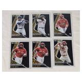 Lot of 6 Topps Black Gold Featuring Freddie Freeman, Adley Rutschman Rookie, Nolan Gorman Rookie, Vladimir Guerrero Jr., and Paul Goldschmidt.