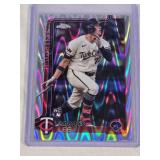 Brooks Lee Rookie 2025 Topps Chrome Lava Refractor #234 - Minnesota Twins Baseball Card