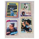 Lot of 4 Rod Carew Baseball Cards from Twins and Angels.