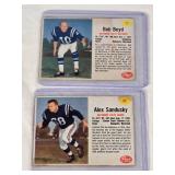 Lot of 2 Football Cards Featuring Bob Boyd and Alex Sandusky - 1962 Post Vintage Football Cards