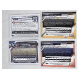 Lot of 4 Rookie Baseball Cards with On Card Autos Featuring Karl Kauffmann, Chad Kuhl, Trevor Oaks, and Tyler Alexander