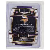 Justin Jefferson 2021 Panini Select Bronze Prizm Die Cut #23 and Numbered 244/249 - Minnesota Vikings Football Card