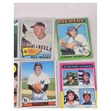 Lot of 15 Vintage Baseball Cards Featuring Players Like Rollie Fingers, Jim Hunter, and Frank Howard