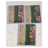 Lot of 3 Vintage Baseball Cards Featuring Tom Qualters, Hal Brown, and Mickey Micelotta - Philadelphia Phillies and Boston Red Sox.