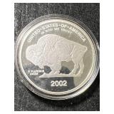 1 TROY OZ .999 FINE SILVER BUFFALO INDIAN ROUND IN AIRTITE