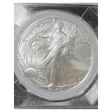 2024 AMERICAN SILVER EAGLE 1 TROY OZ .999 FINE SILVER SLABBED UNC