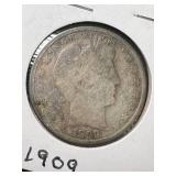 1909-O US BARBER HALF DOLLAR
