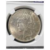 1922 US PEACE SILVER DOLLAR NGC BU