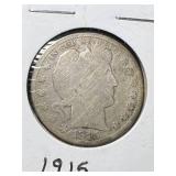 1915-D US BARBER HALF DOLLAR