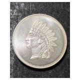 1 TROY OZ .999 FINE SILVER INDIAN ROUND