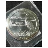 5 TROY OZ .999 FINE SILVER WASHINGTON QUARTER DESIGNED ROUND