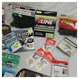 Large Lot of Yum, P-Line, Spider Wire, Net Bait, Zoom, Eagle Claw