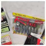 Lot of Tackle, Booyah, Big Bite, Zoom, Yamamoto, P-Line, VMC, Owner