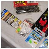 Lot of Tackle, Booyah, Big Bite, Zoom, Yamamoto, P-Line, VMC, Owner