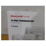 Honeywell T4 PRO 2-Day Programmable Thermostat, 1/Heat 1/Cool - (2-Pack), Universal Mounting