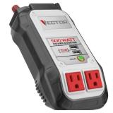 VECTOR 500 Watt Power Inverter, Dual Power Inverter, Two USB Charging Ports